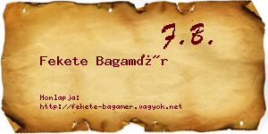 Fekete Bagamér névjegykártya